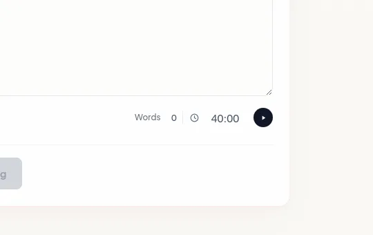 Countdown element from ieltswritingchecker.org