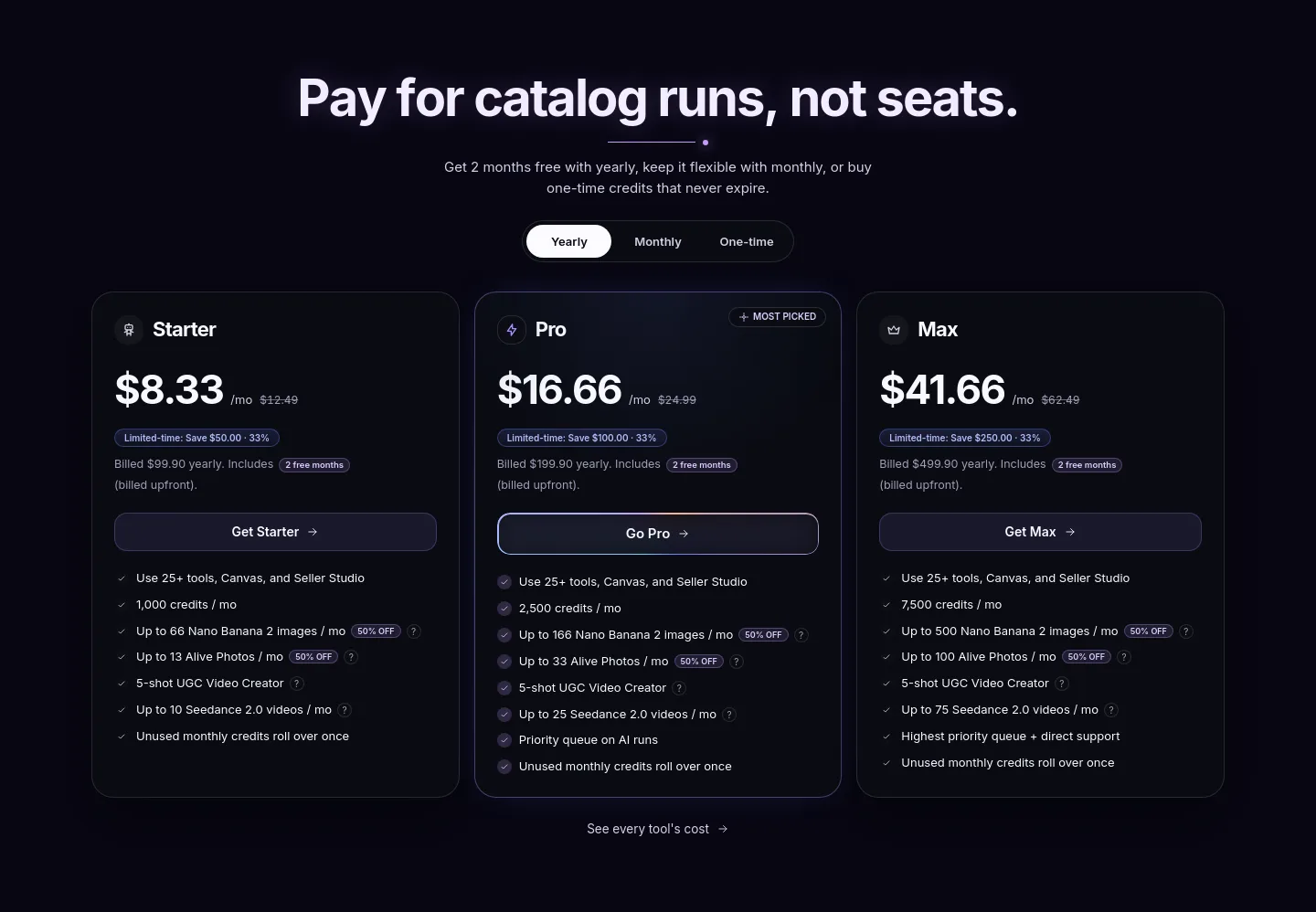igly.ai Pricing section