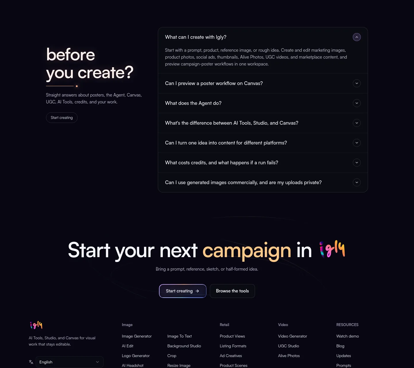 igly.ai — FAQ