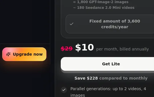 Price anchor element from image-to-video-ai.best