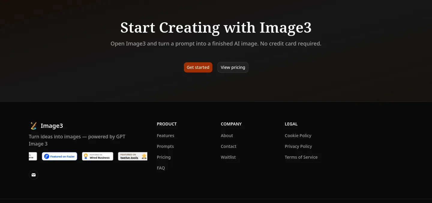image3.app — a real CTA section