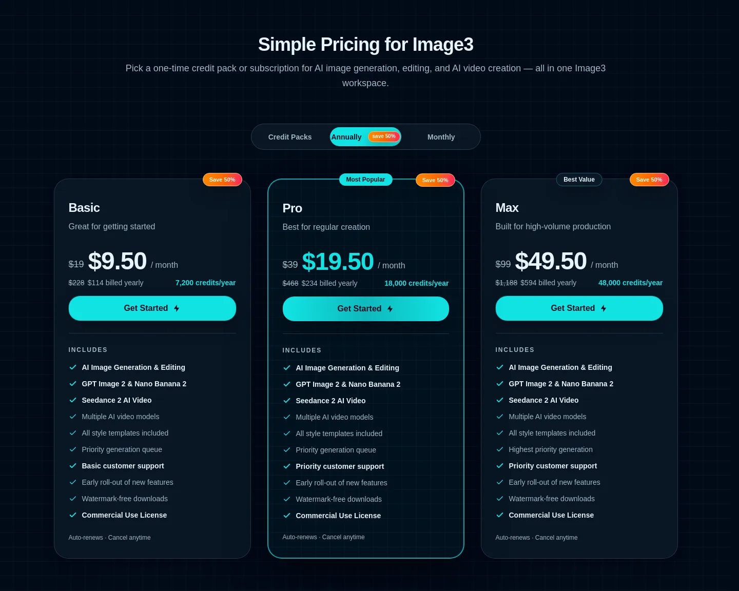 image3.app — Pricing
