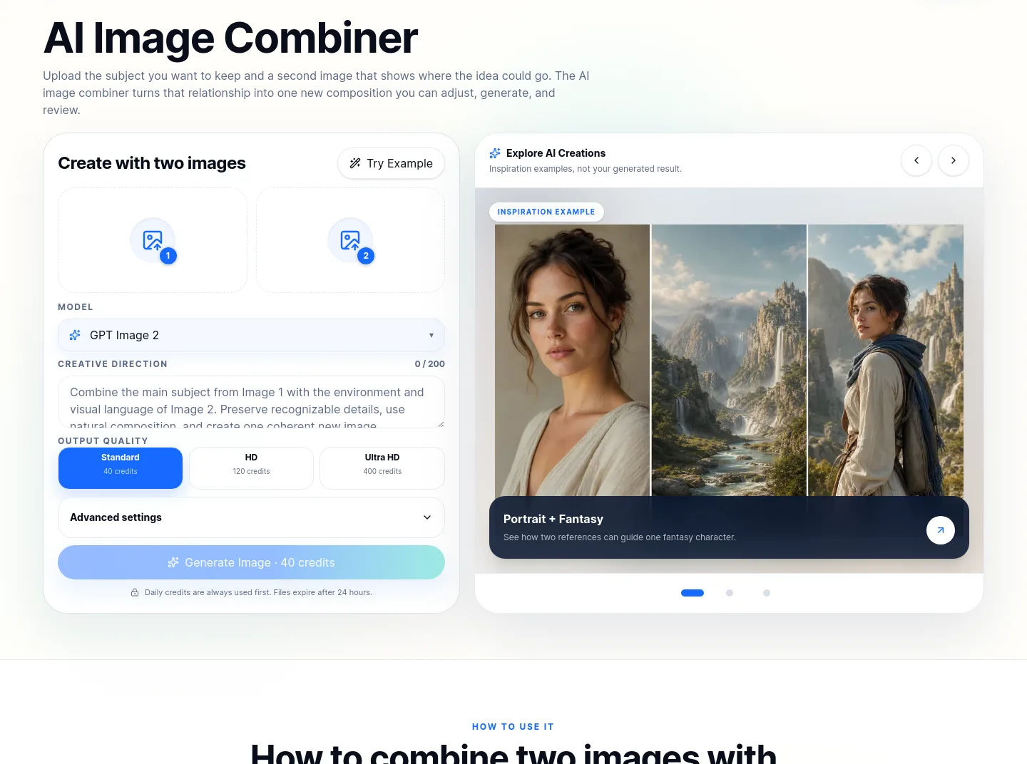 imagecombiner.app — Hero