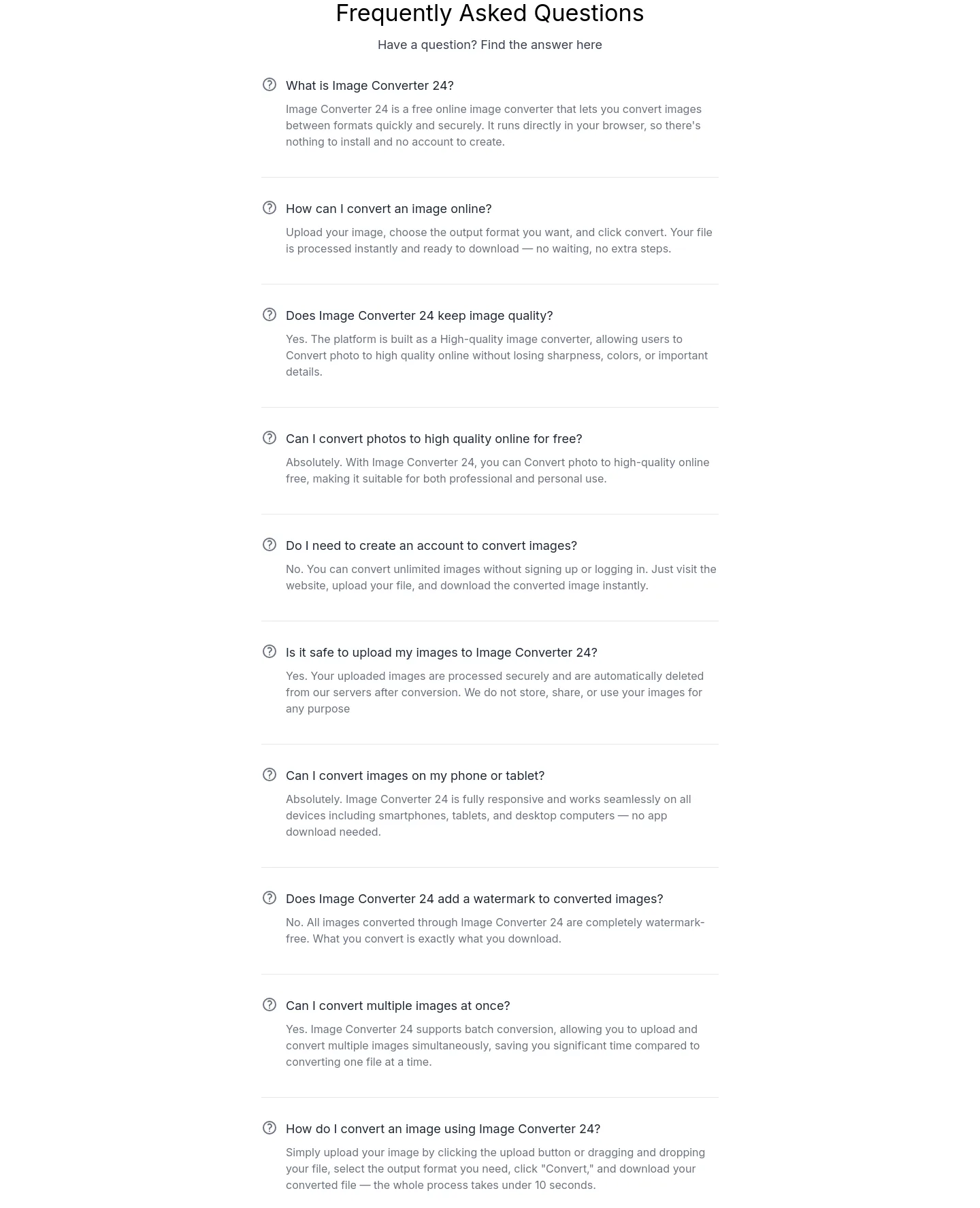 imageconverter24.com — FAQ