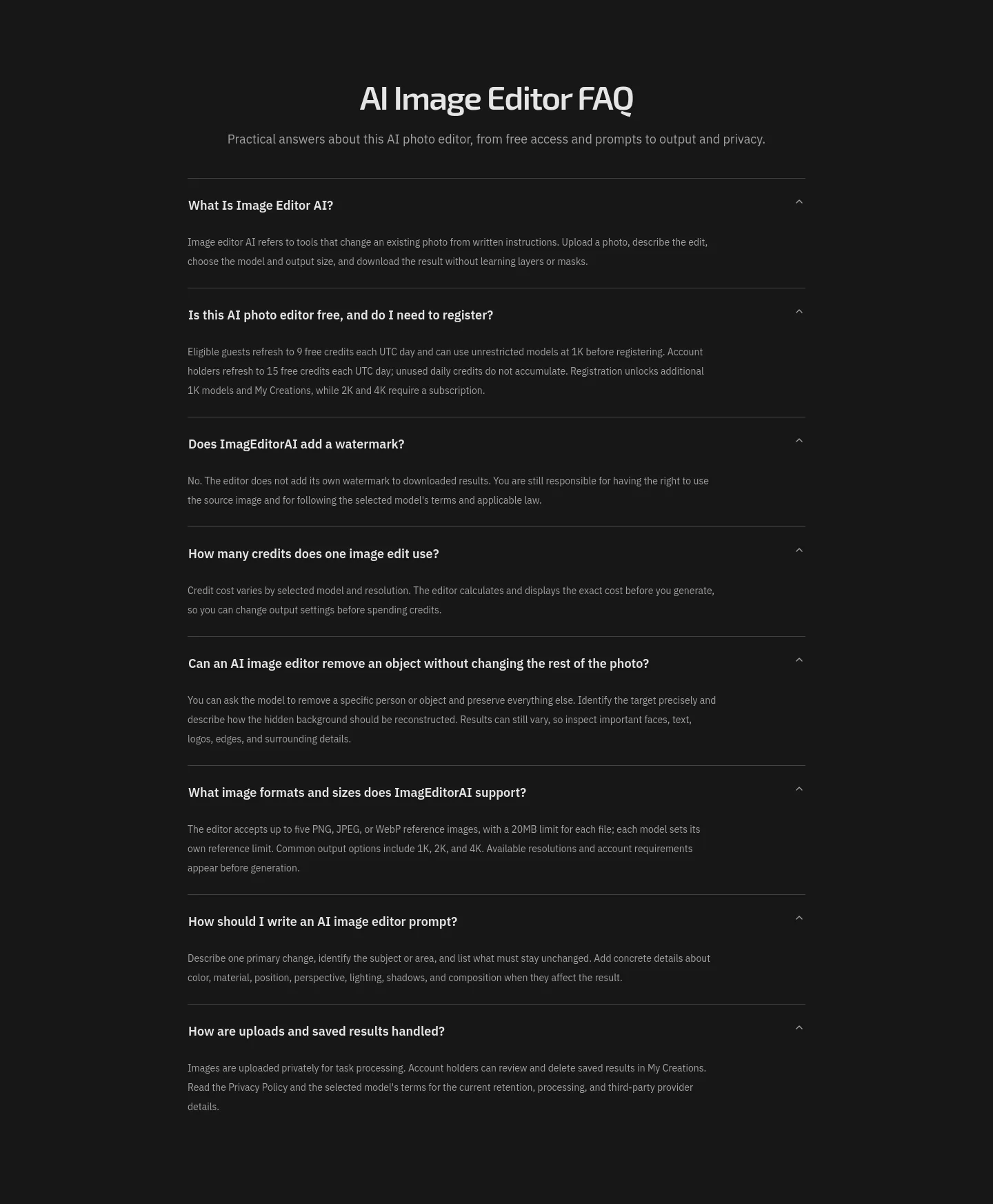 imageditorai.com — FAQ