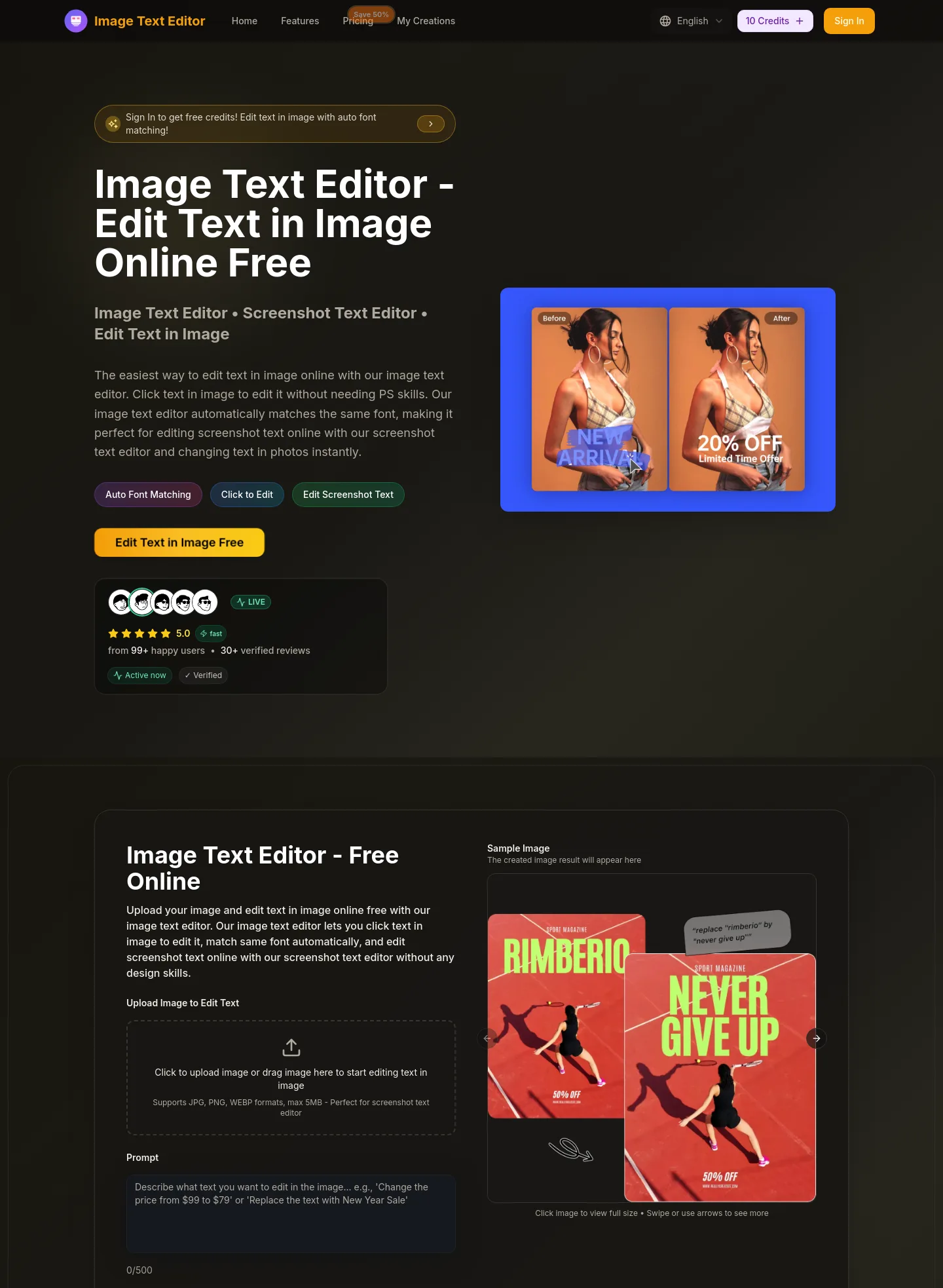 imagetexteditor.app — a measured funnel