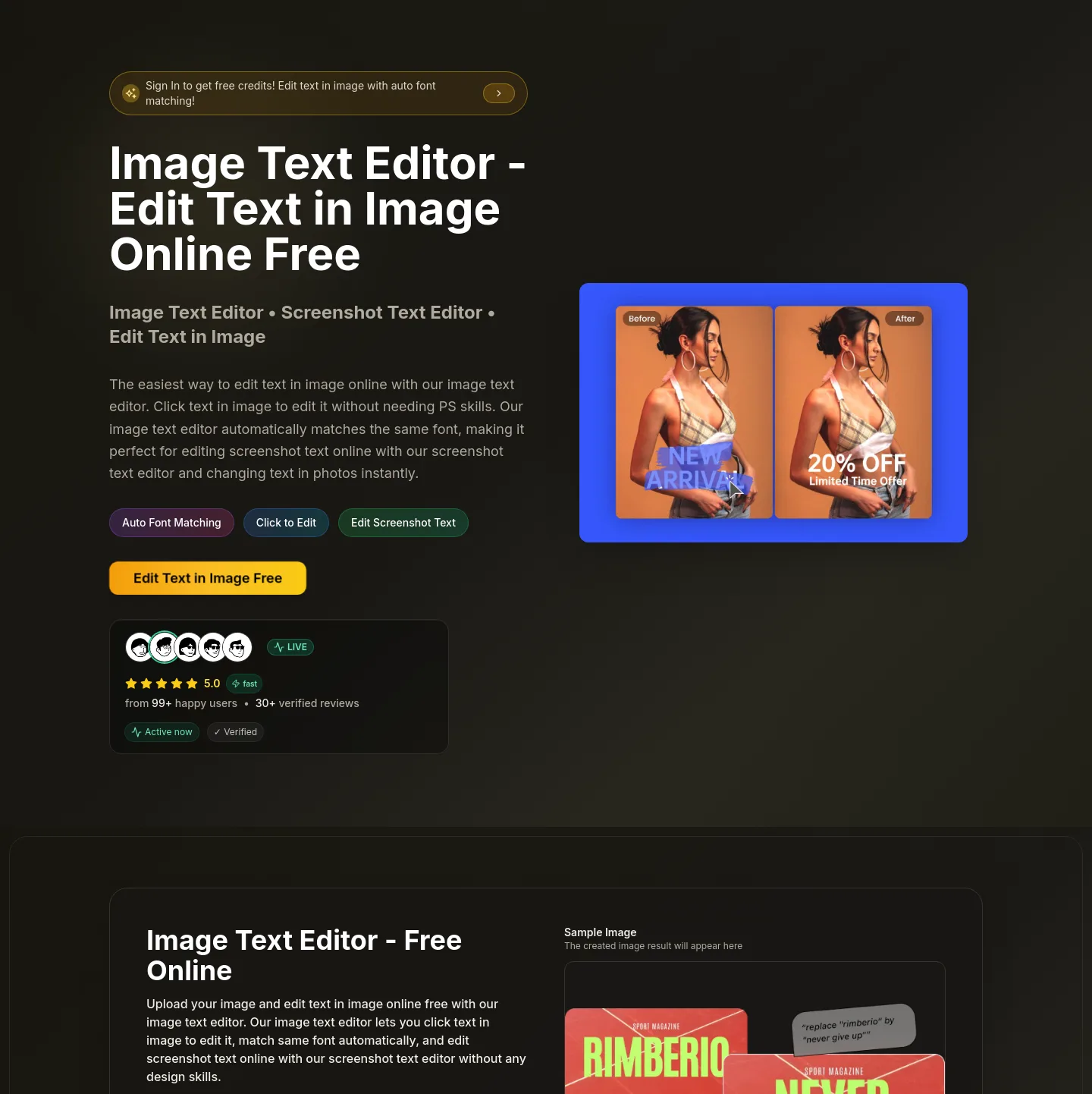 imagetexteditor.app — Hero