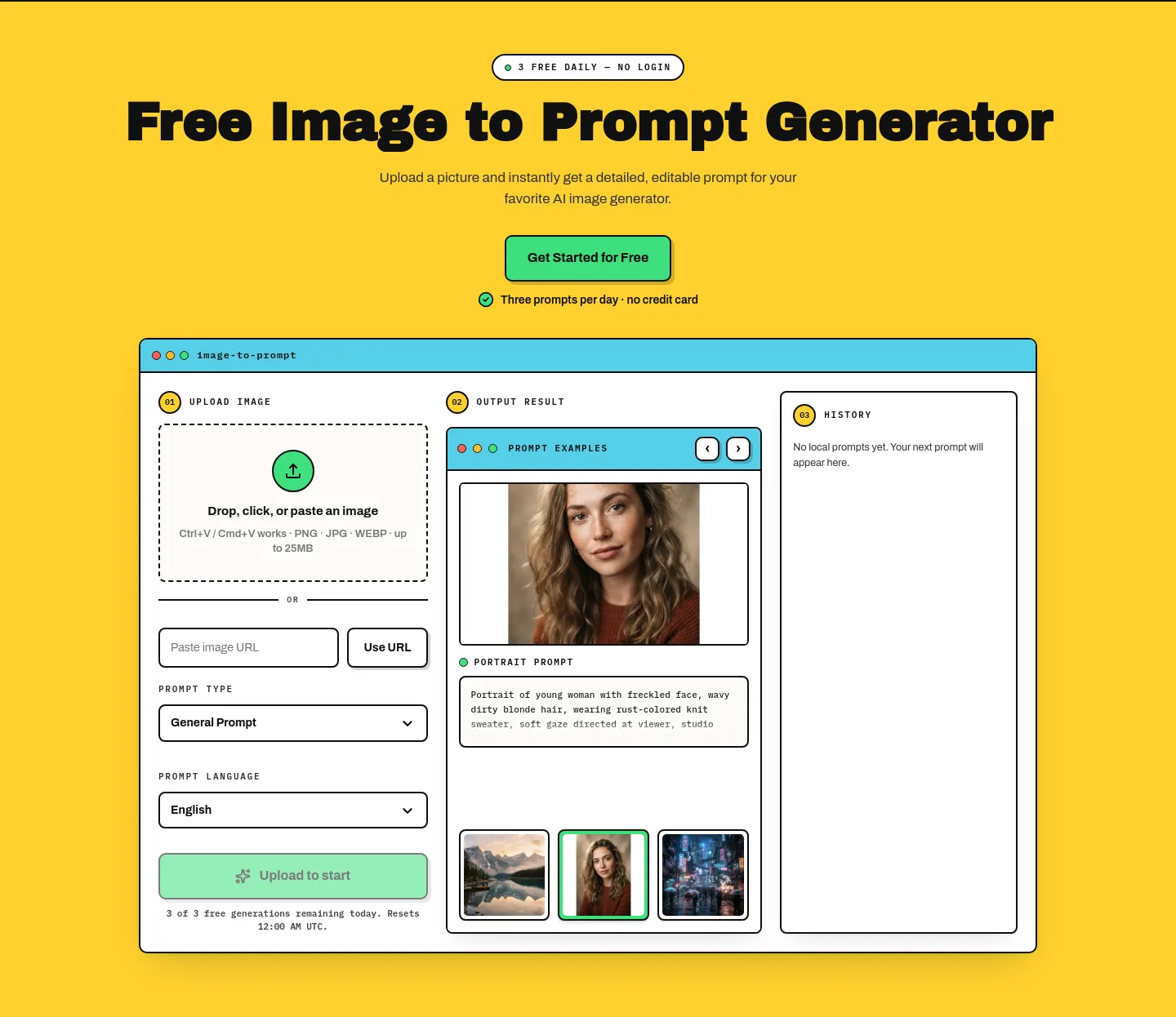 imagetoprompts.io — Hero