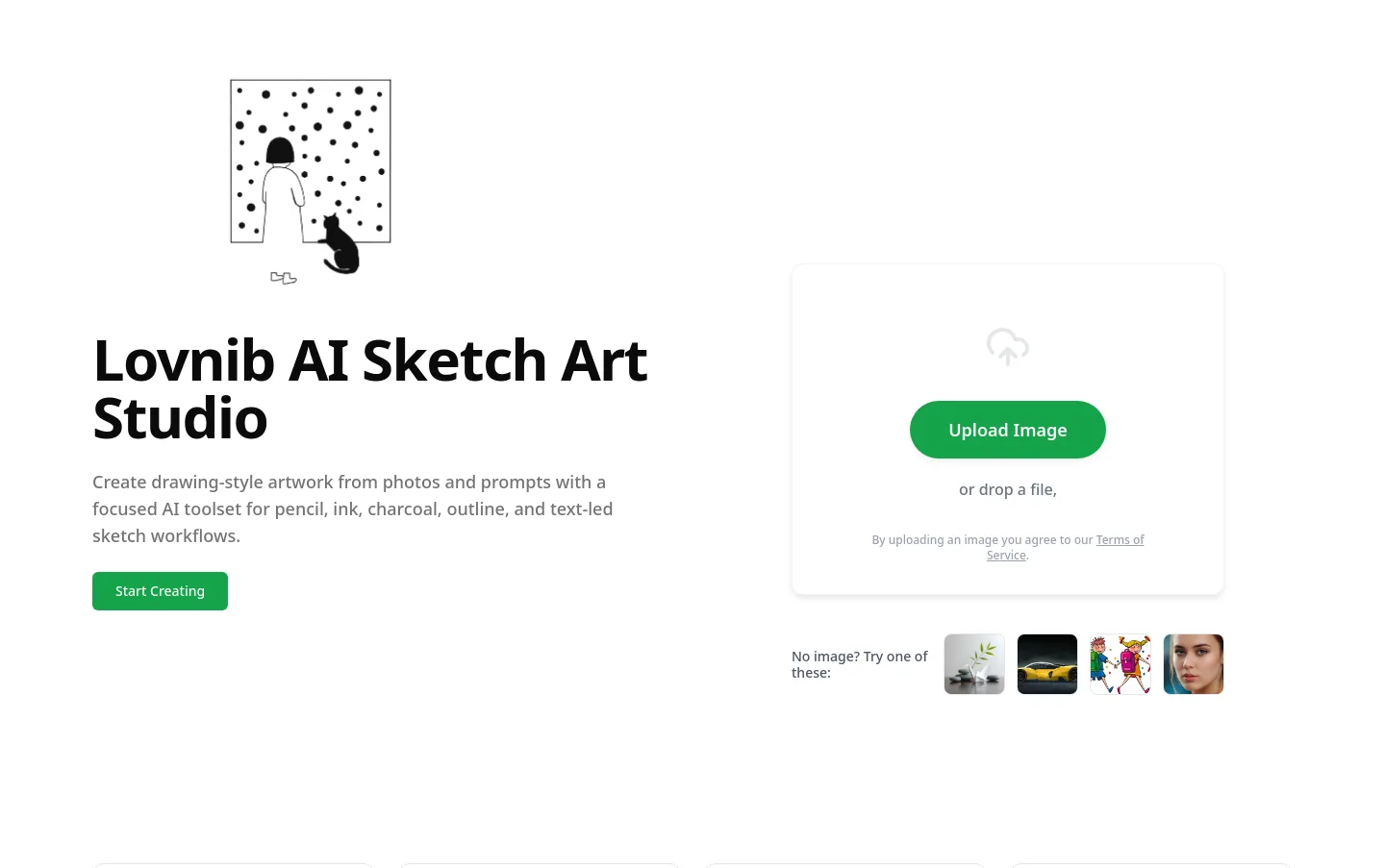 imagetosketch.org — a real Hero section