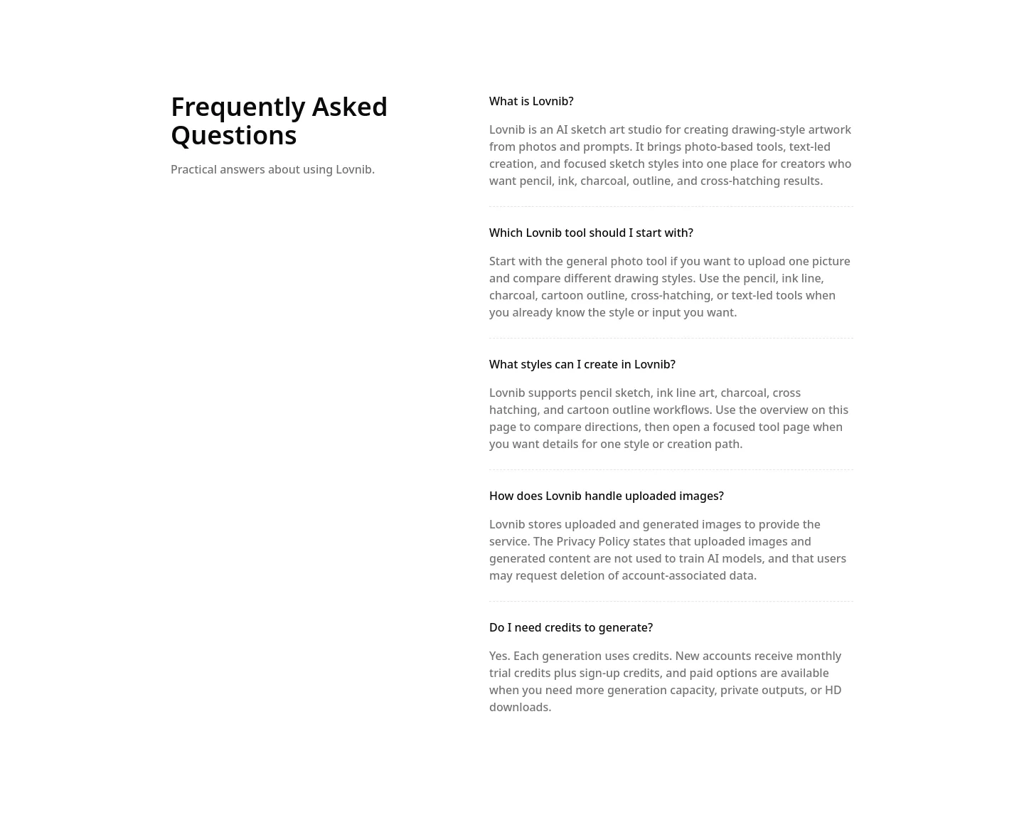 imagetosketch.org FAQ section