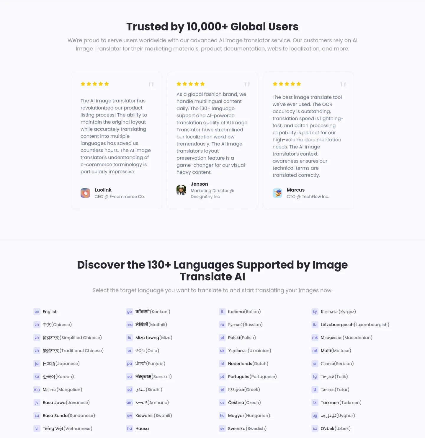 imagetranslate.ai Logo Wall section