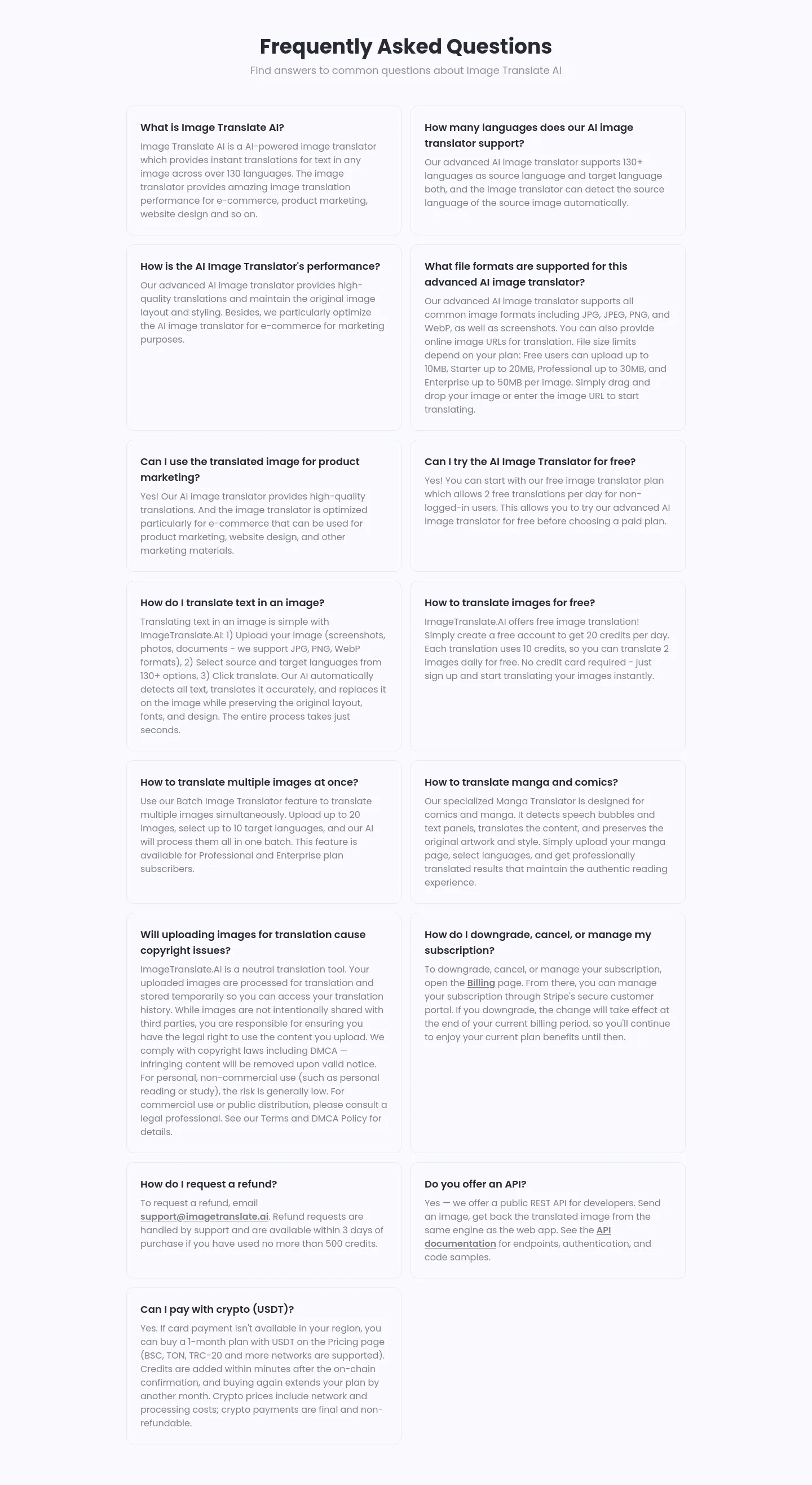 imagetranslate.ai — FAQ