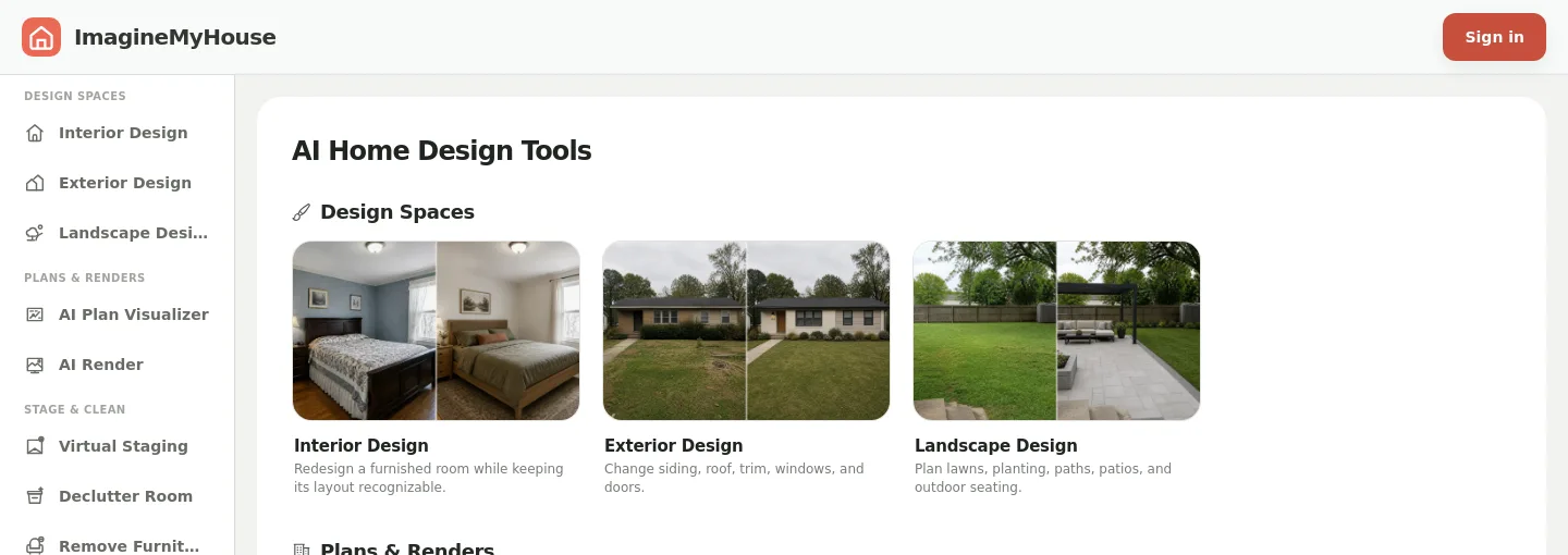 imaginemyhouse.com — a measured funnel