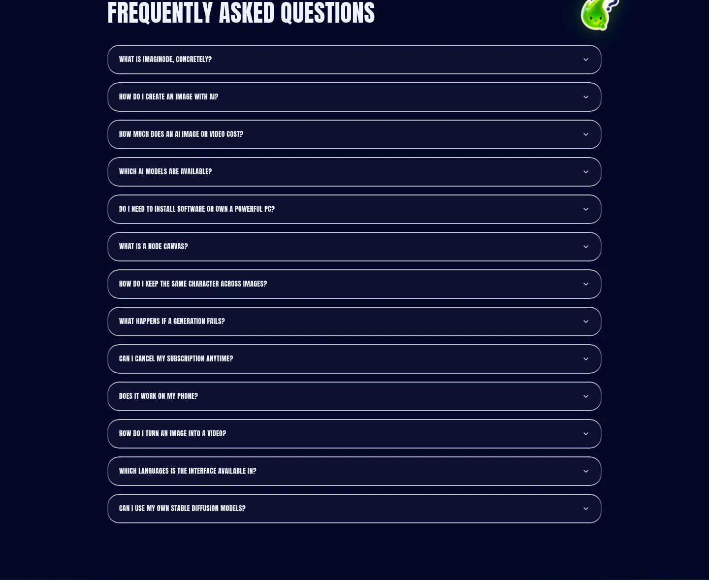imaginode.ai — FAQ