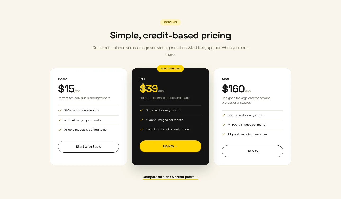 imgeditor.co Pricing section