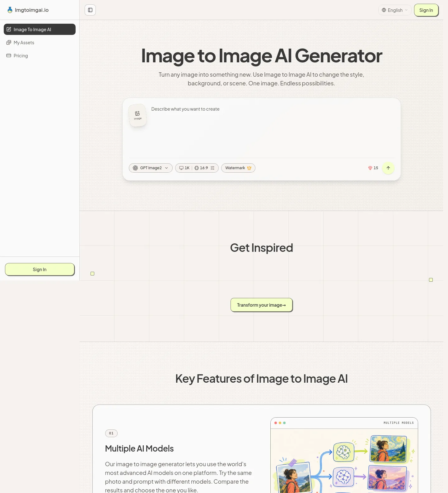imgtoimgai.io — a measured funnel