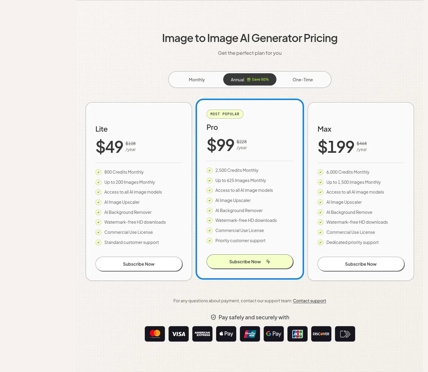 imgtoimgai.io — Pricing