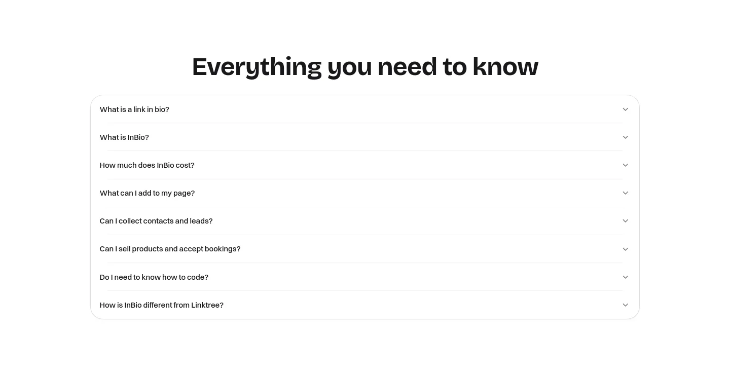 in.bio — FAQ
