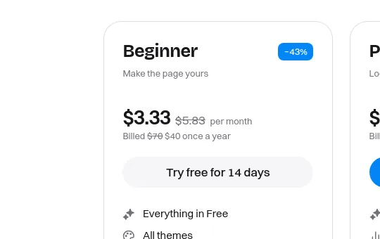 Price anchor element from in.bio