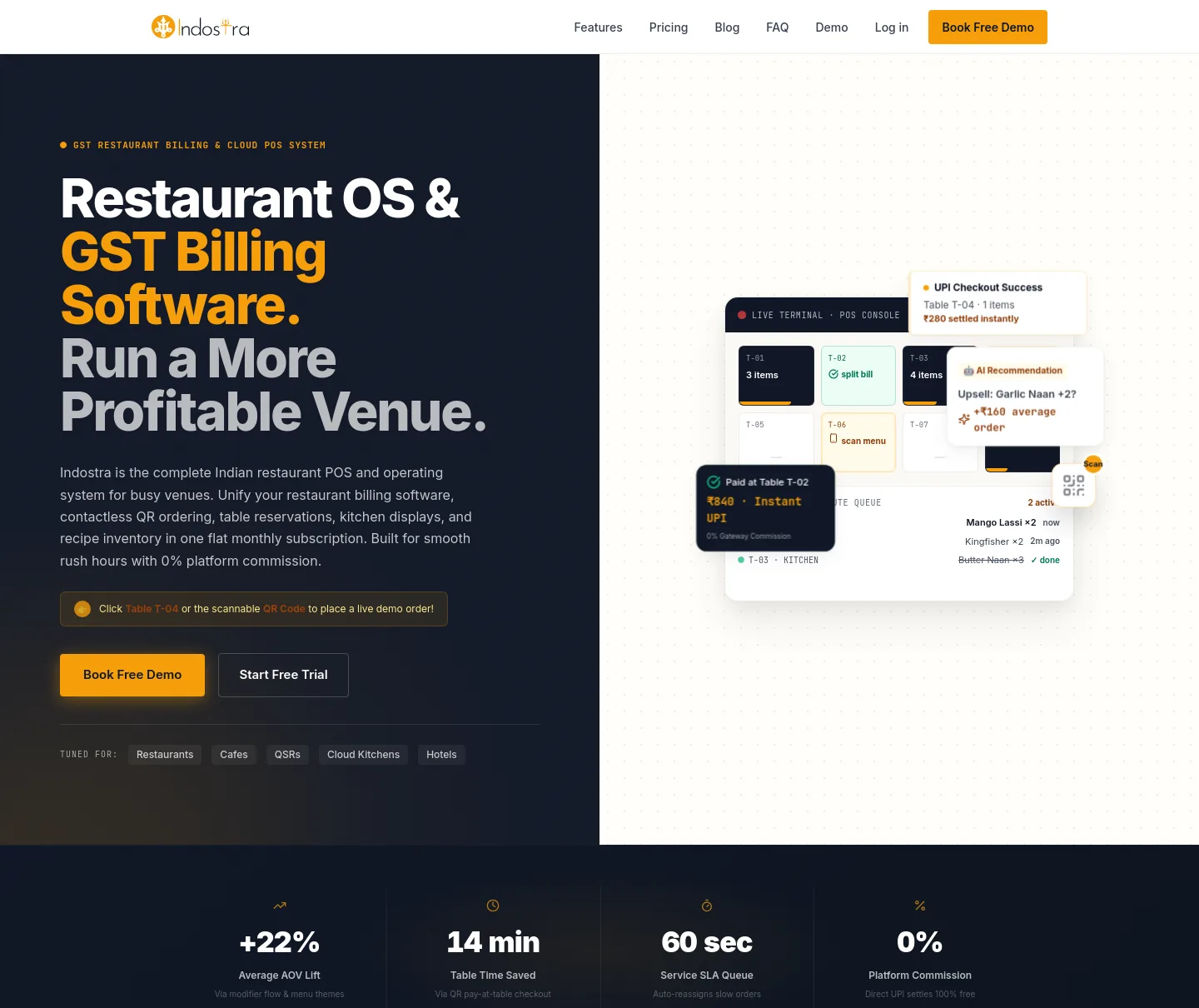 indostra.com — a real Hero section