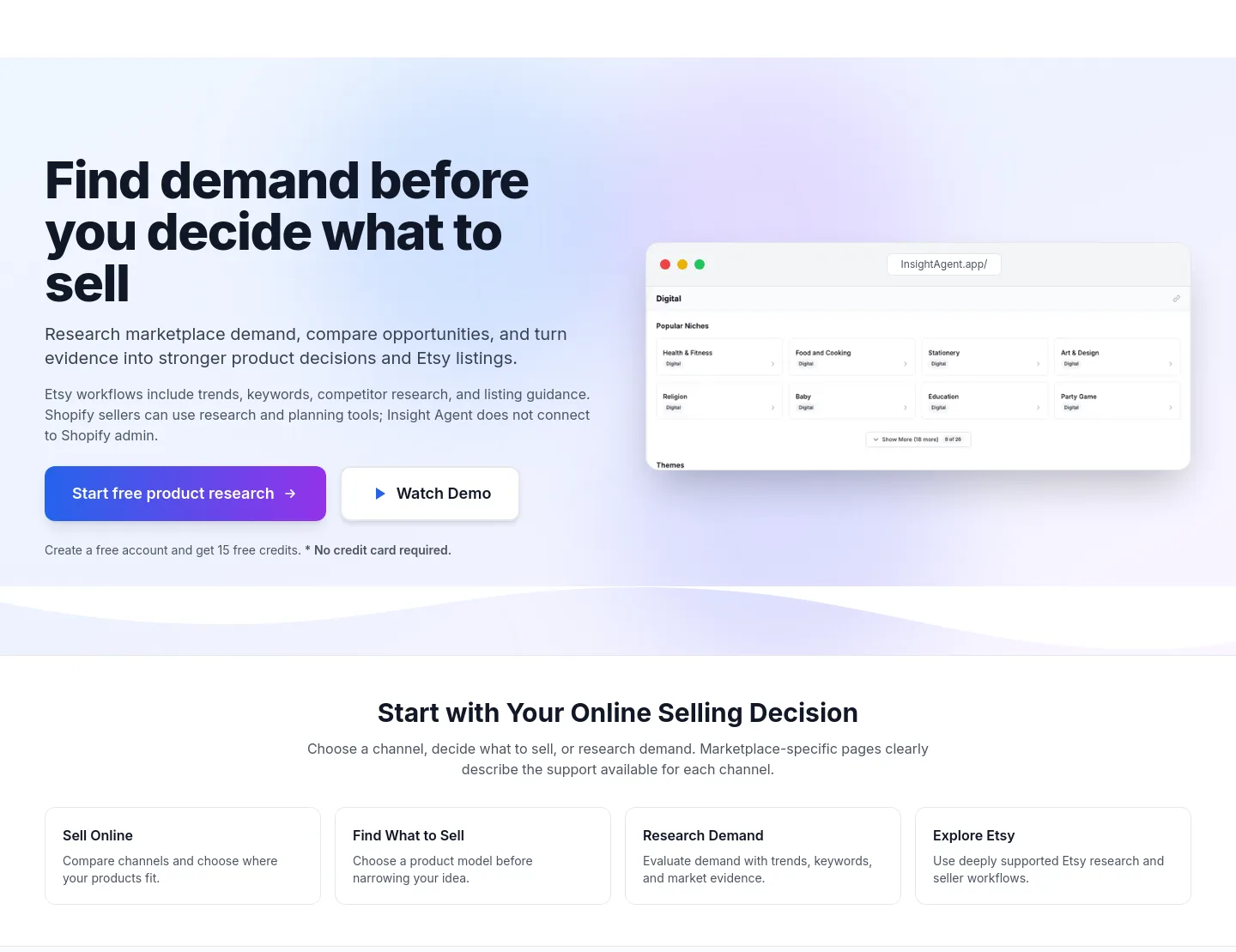 insightagent.app Hero section