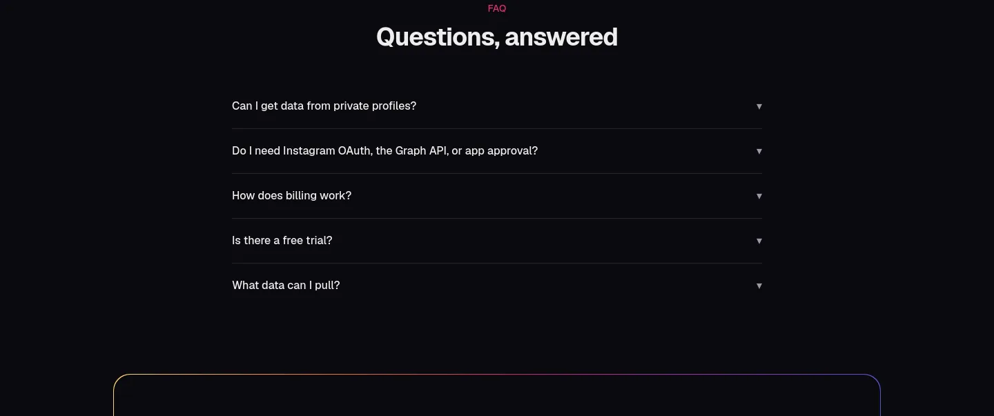 instagramapi.dev — FAQ