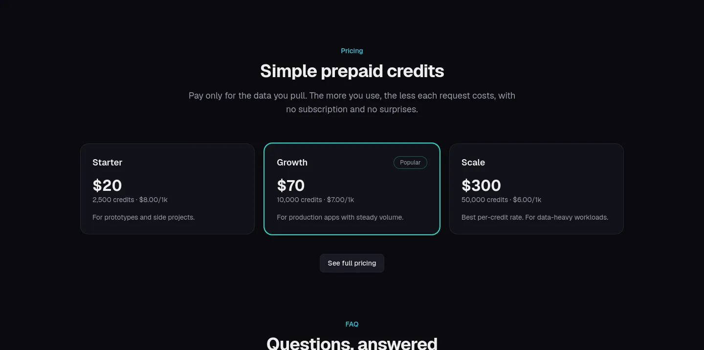 instagramapi.dev — Pricing