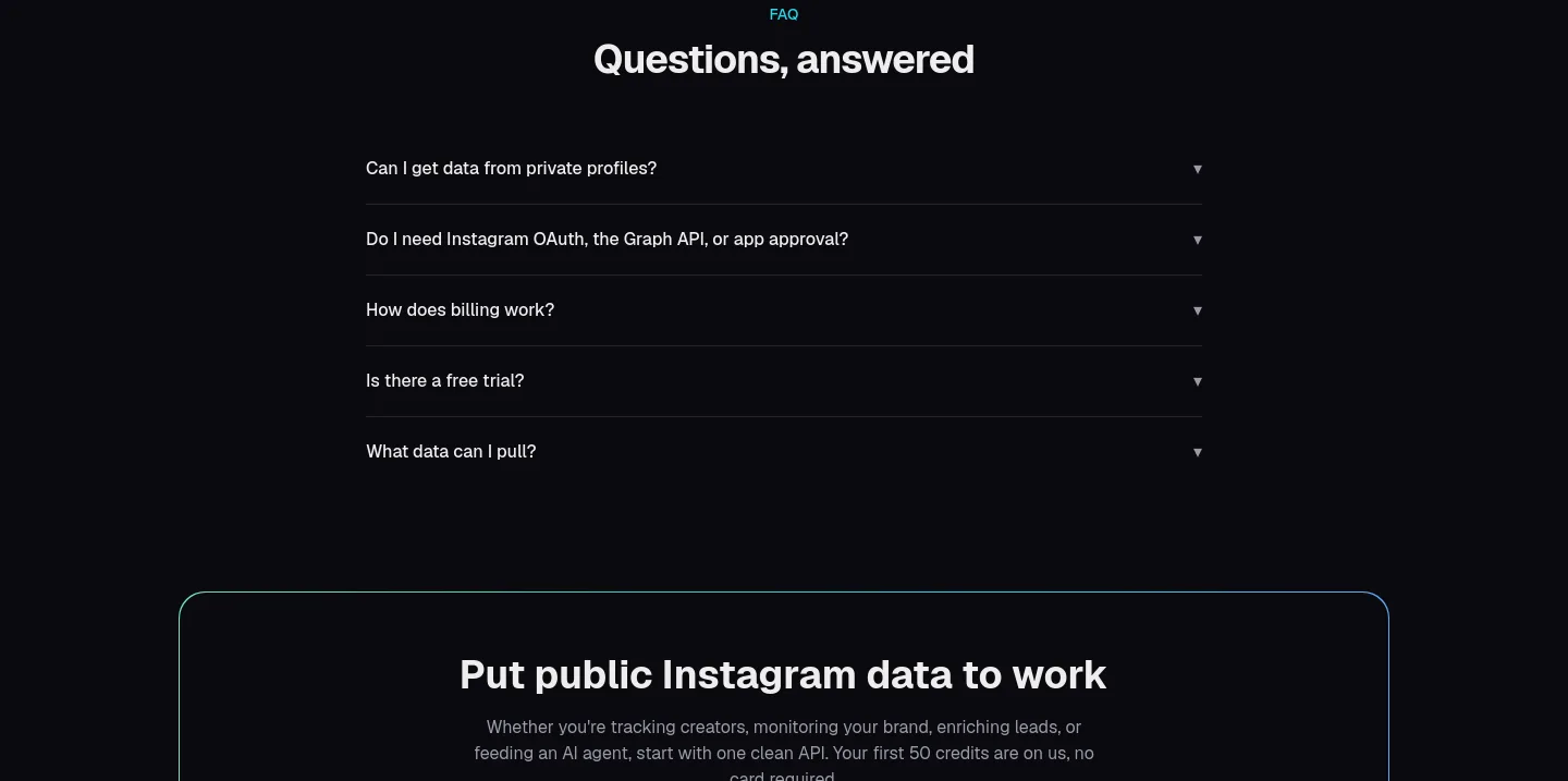 instagramapi.dev — FAQ