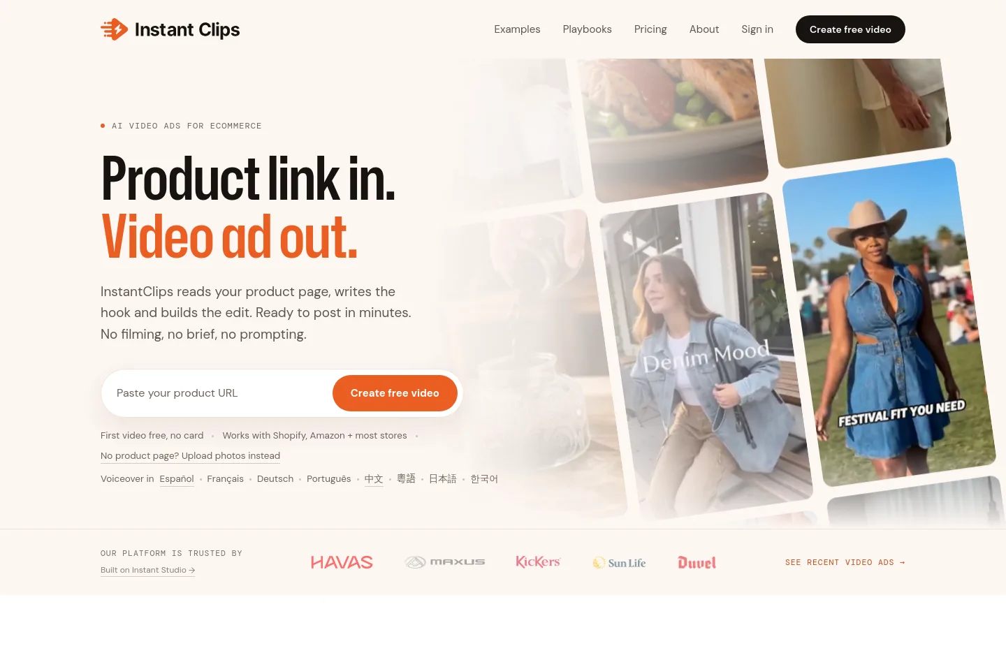 instantclips.ai — The Pricing Page
