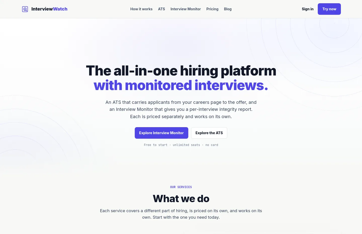 interviewwatch.com — a measured funnel