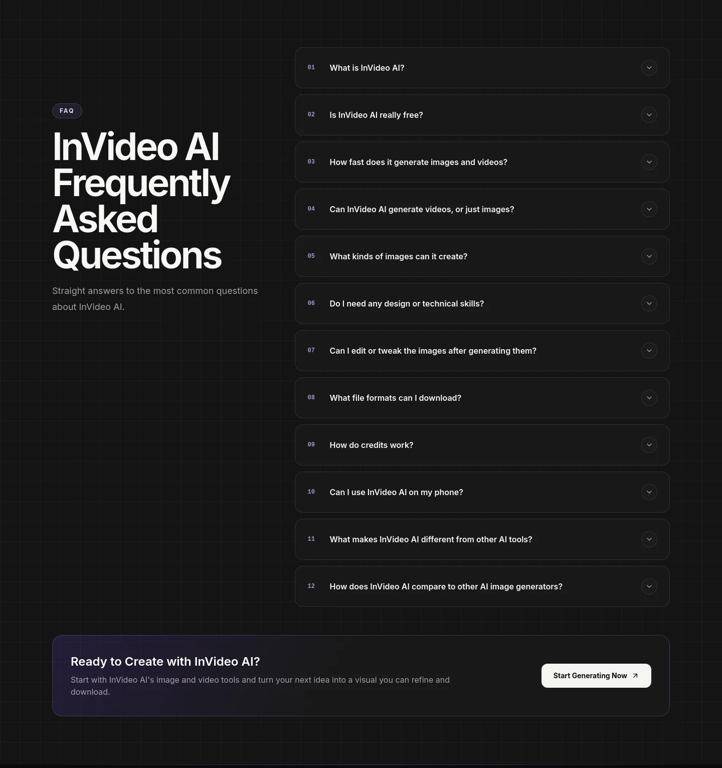invideoai.pro — FAQ