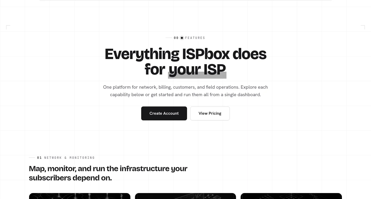 ispbox.net Hero section