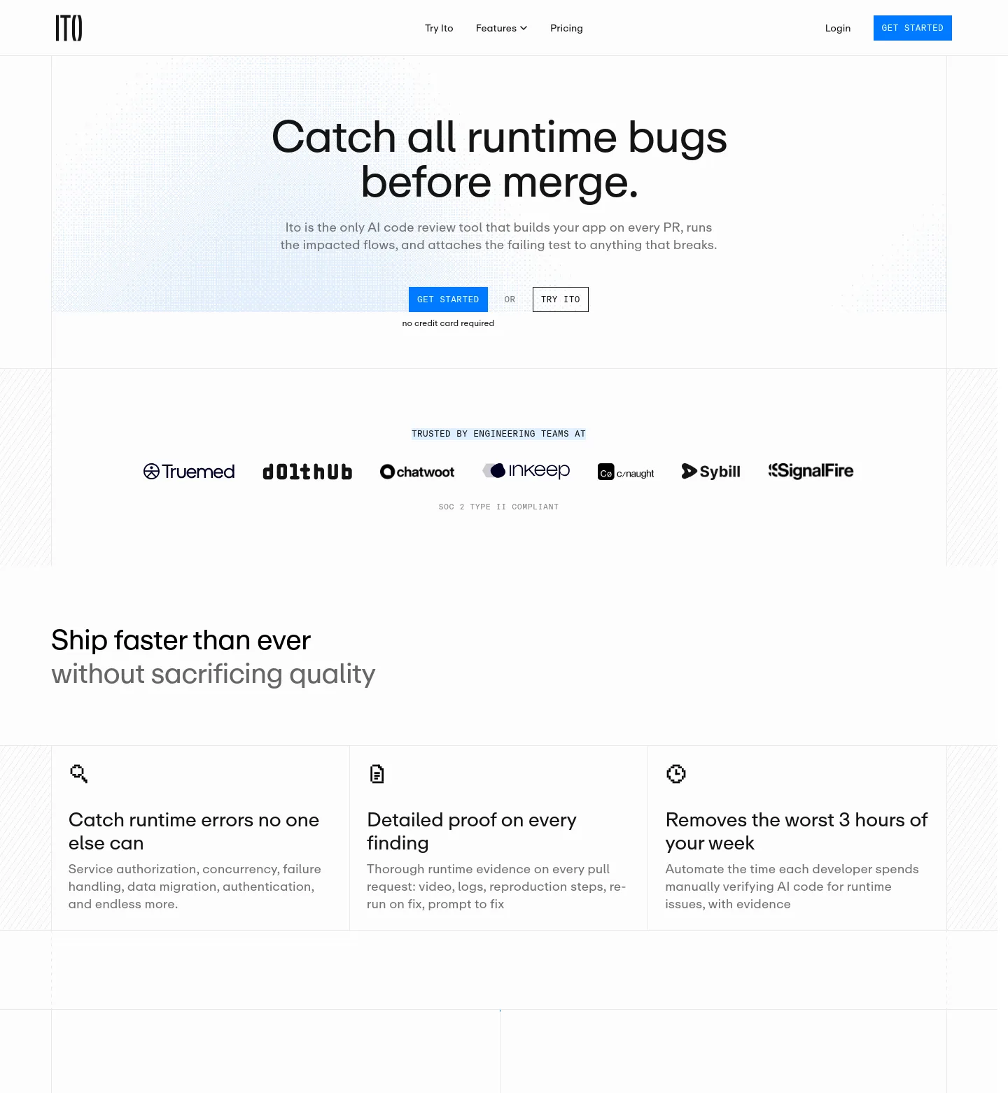 ito.ai — a measured funnel