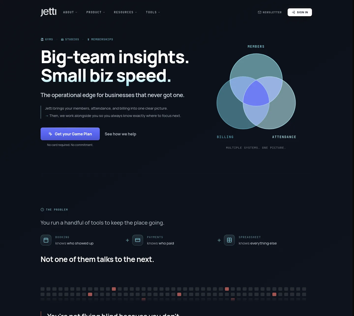 jetti.com — a real Hero + Features + FAQ page