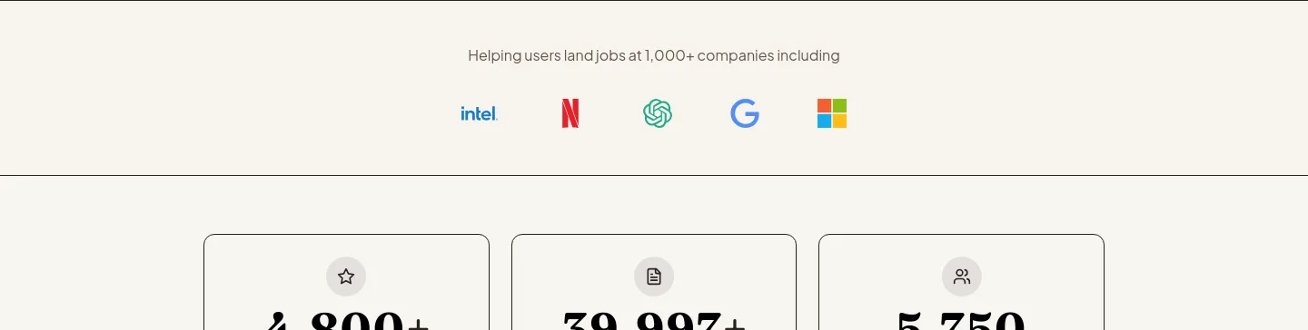 jobcopy.ai — a real Logo Wall section