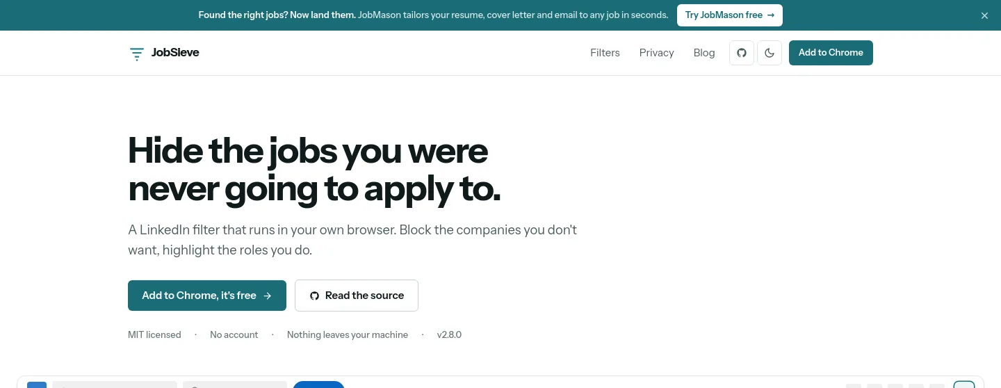 jobsieve.com — a measured funnel