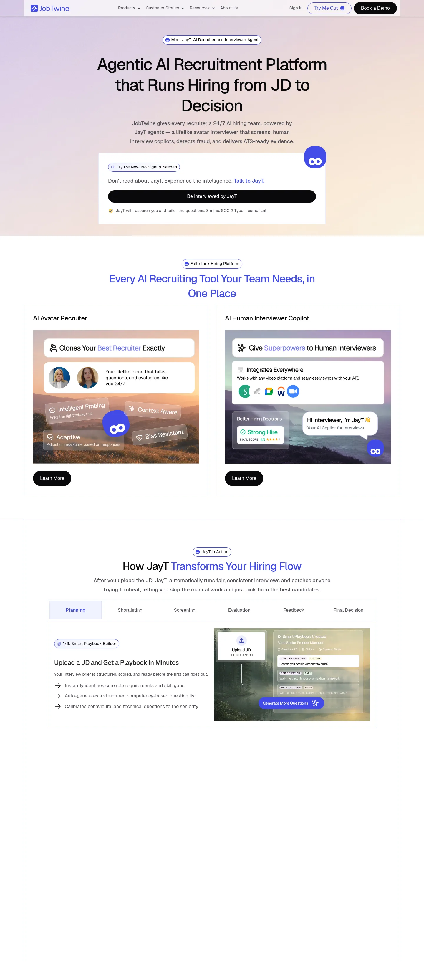 jobtwine.com — a measured funnel