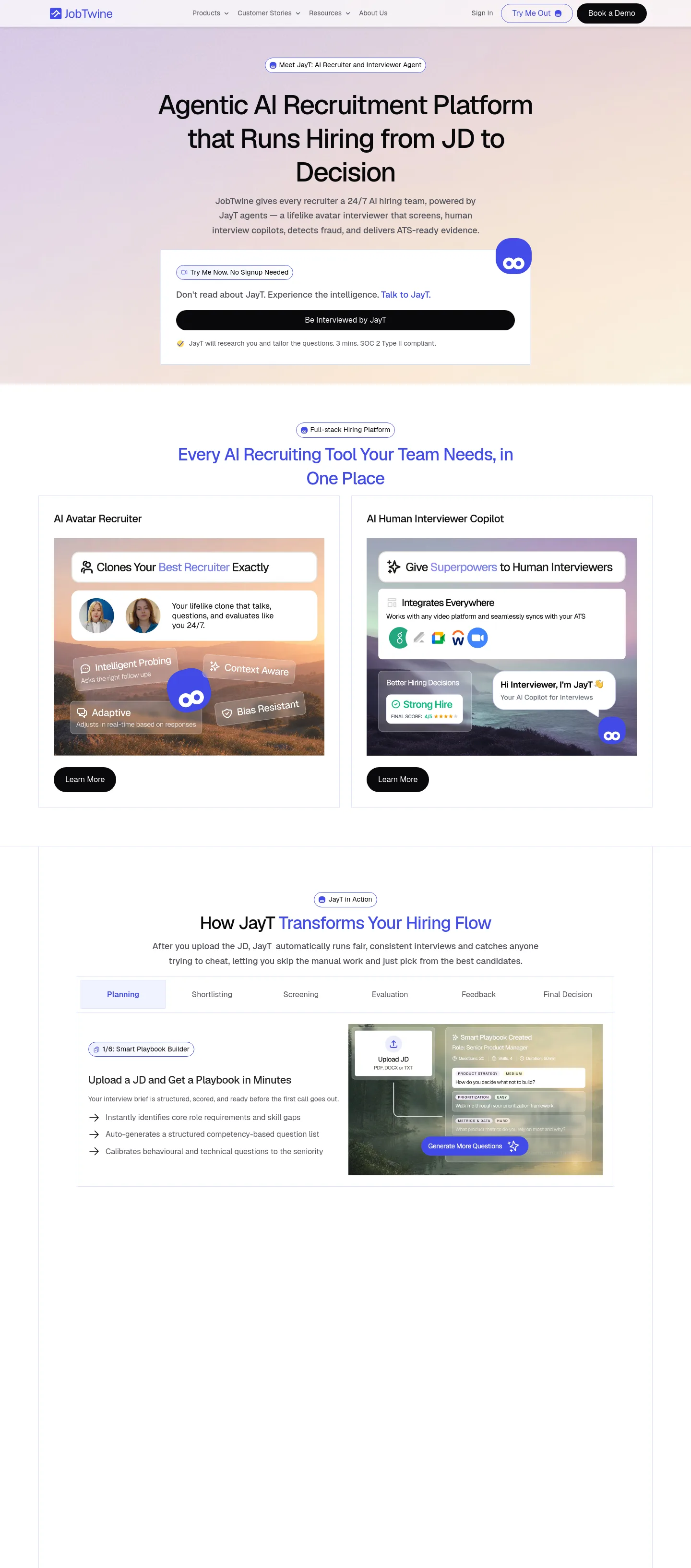 jobtwine.com — a measured funnel