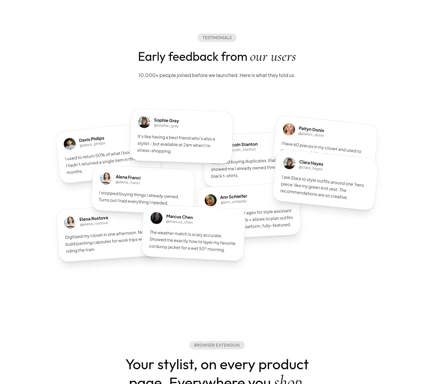 joinelara.com Stats section