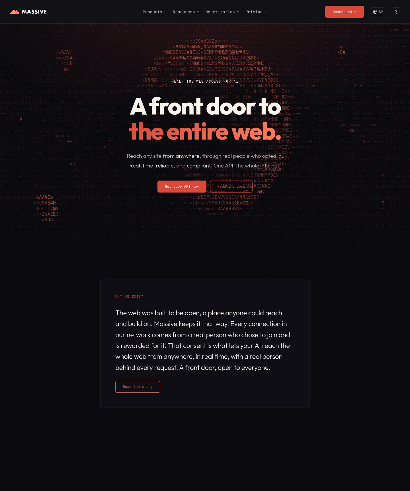 joinmassive.com — a real Hero section