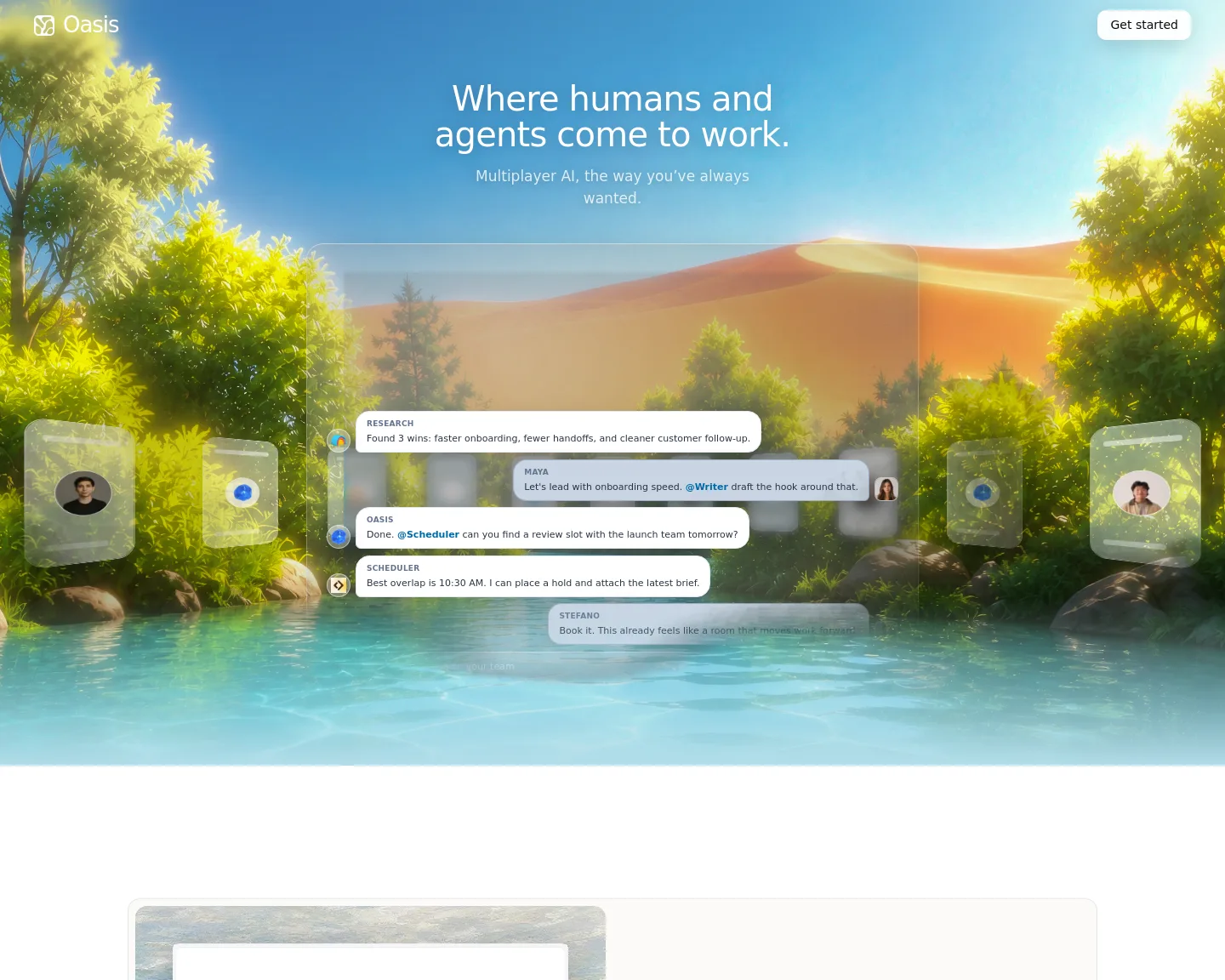 joinoasis.com — a real The Trust Wall page
