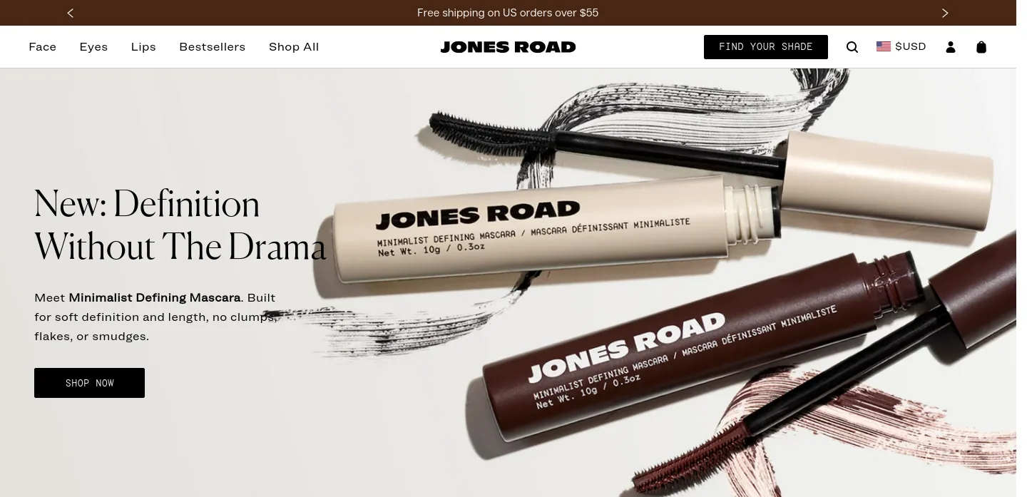 jonesroadbeauty.com — a measured funnel