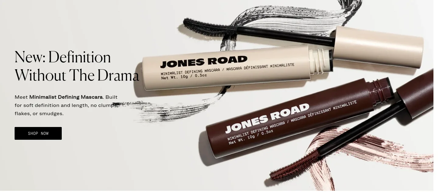jonesroadbeauty.com Hero section