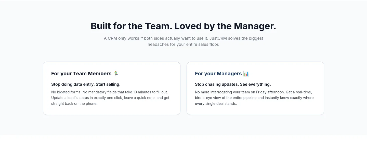 justcrm.work — a real Logo Wall section