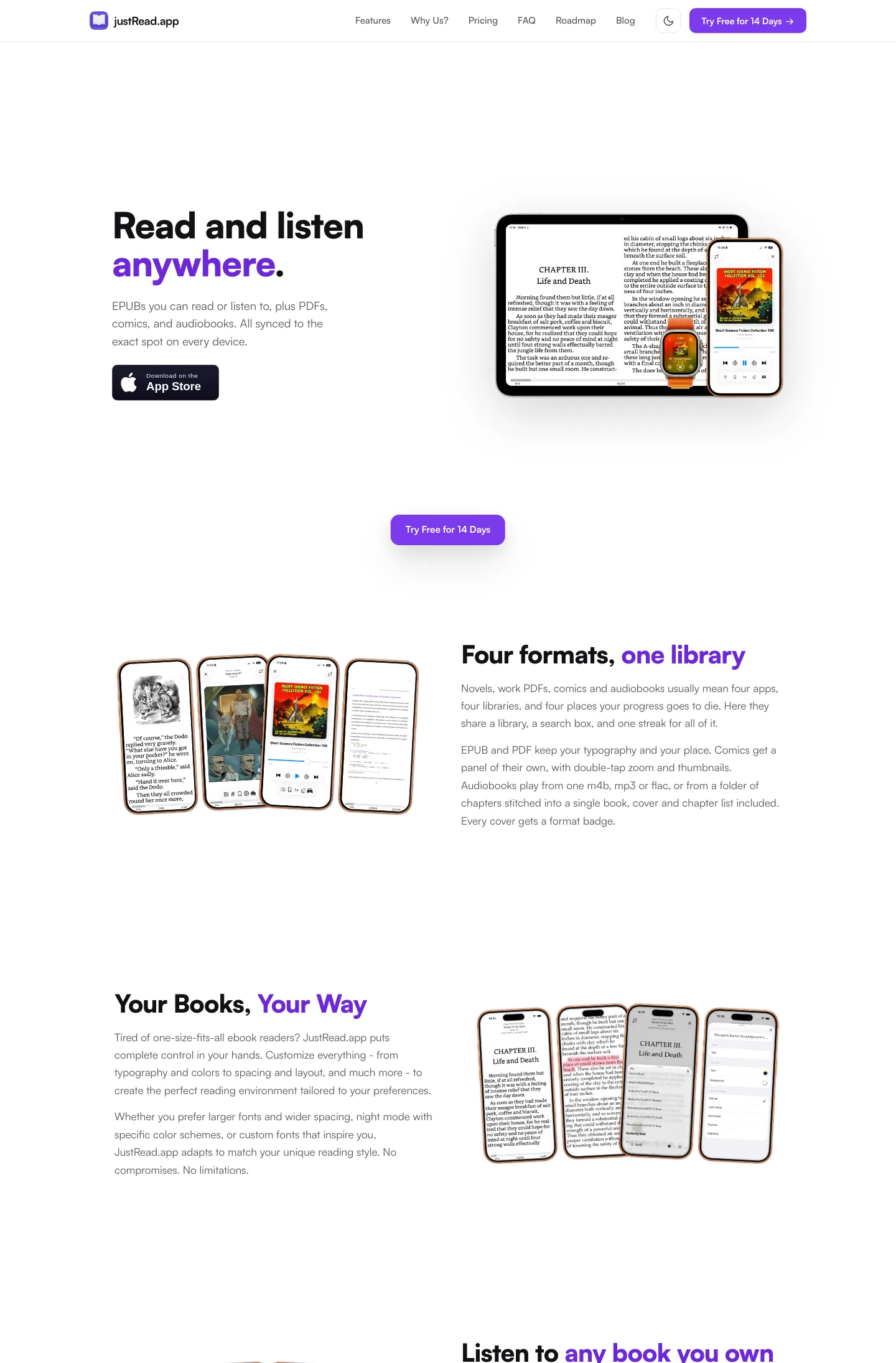 justread.app — a measured funnel