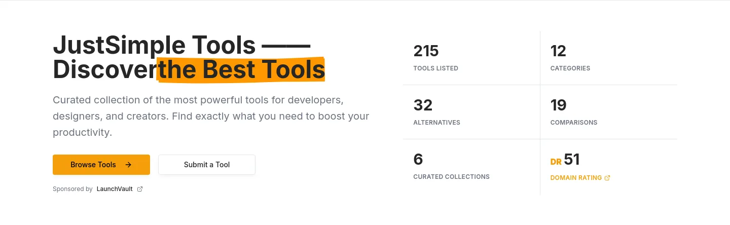 justsimple.tools — Hero