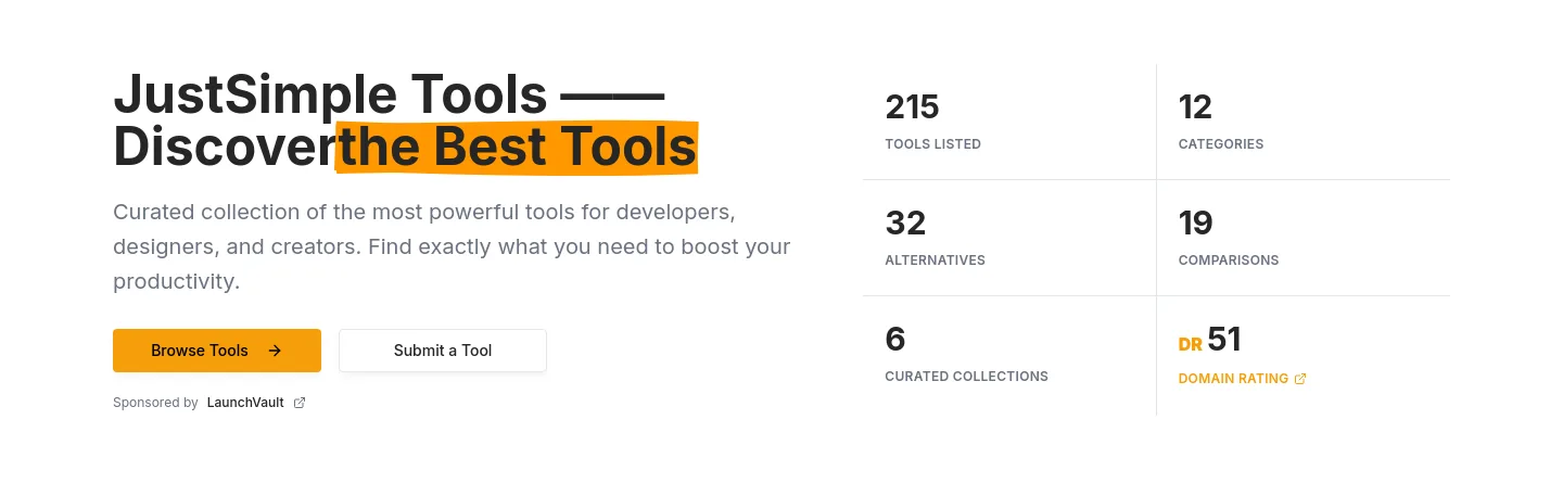 justsimple.tools — Hero