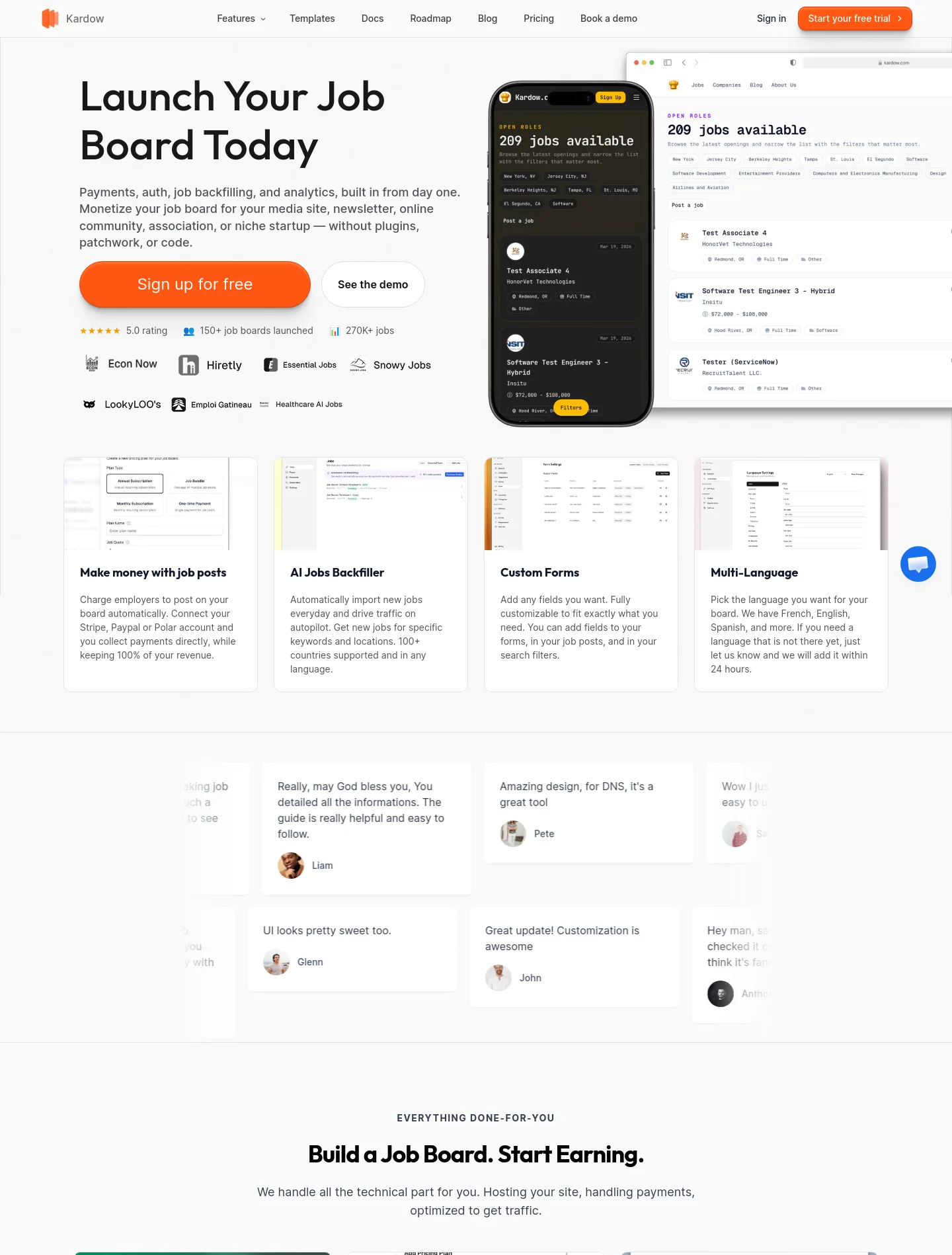 kardow.com — a measured funnel