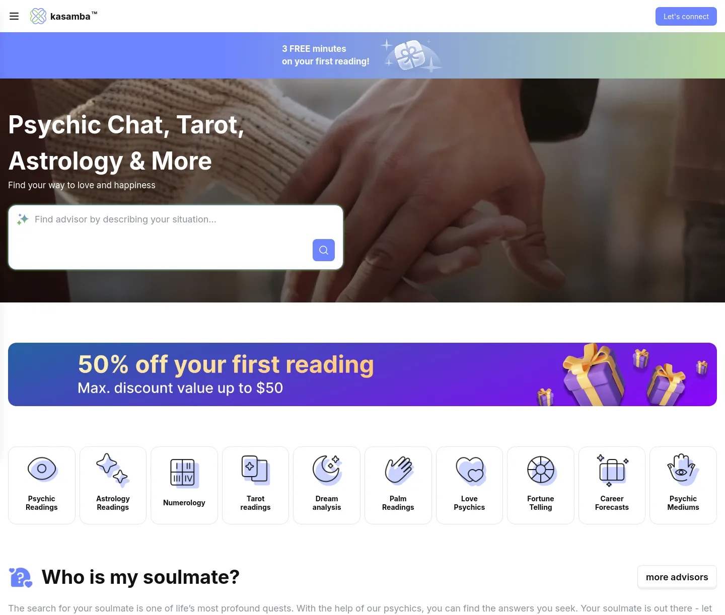 kasamba.com — a measured funnel