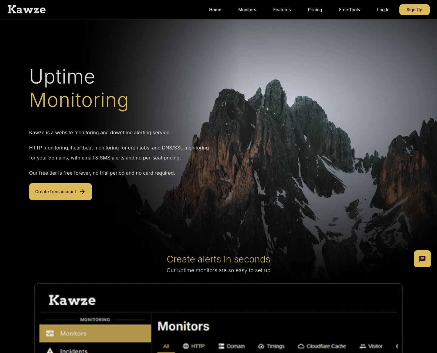 kawze.com — a measured funnel